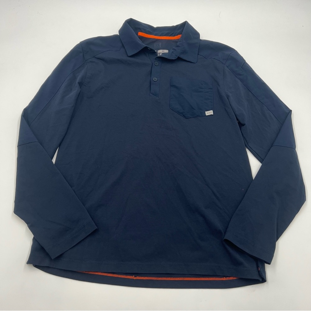 Men's 5.11 Tactical performance long sleeve‎ polo sz Medium.